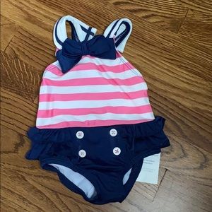 Baby girls nautical swimsuit